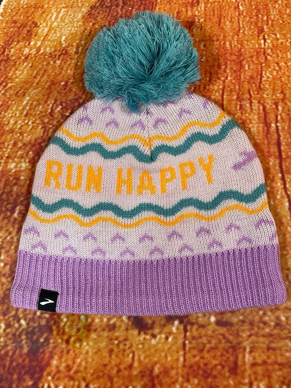 Brooks Run Happy Pom Beanie OSFA